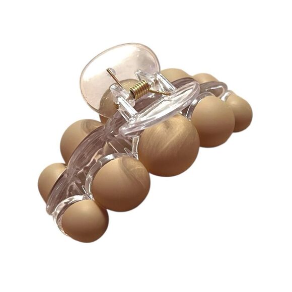 🤯5/$20🤯 Tan Bubble Hair Claw - Picture 2 of 3